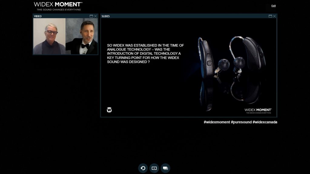 Screenshots of Roger presenting virtually (keynote on screen, audience visible)