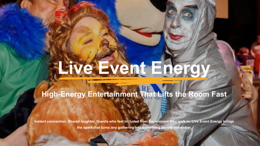 Live event energy screenshot for newsletter