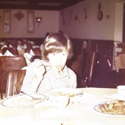 Engagement Unlimited founder Roger Haskett as a young teen eating Chinese food at the Flamingo Restaurant — origin story of how stress changes your character