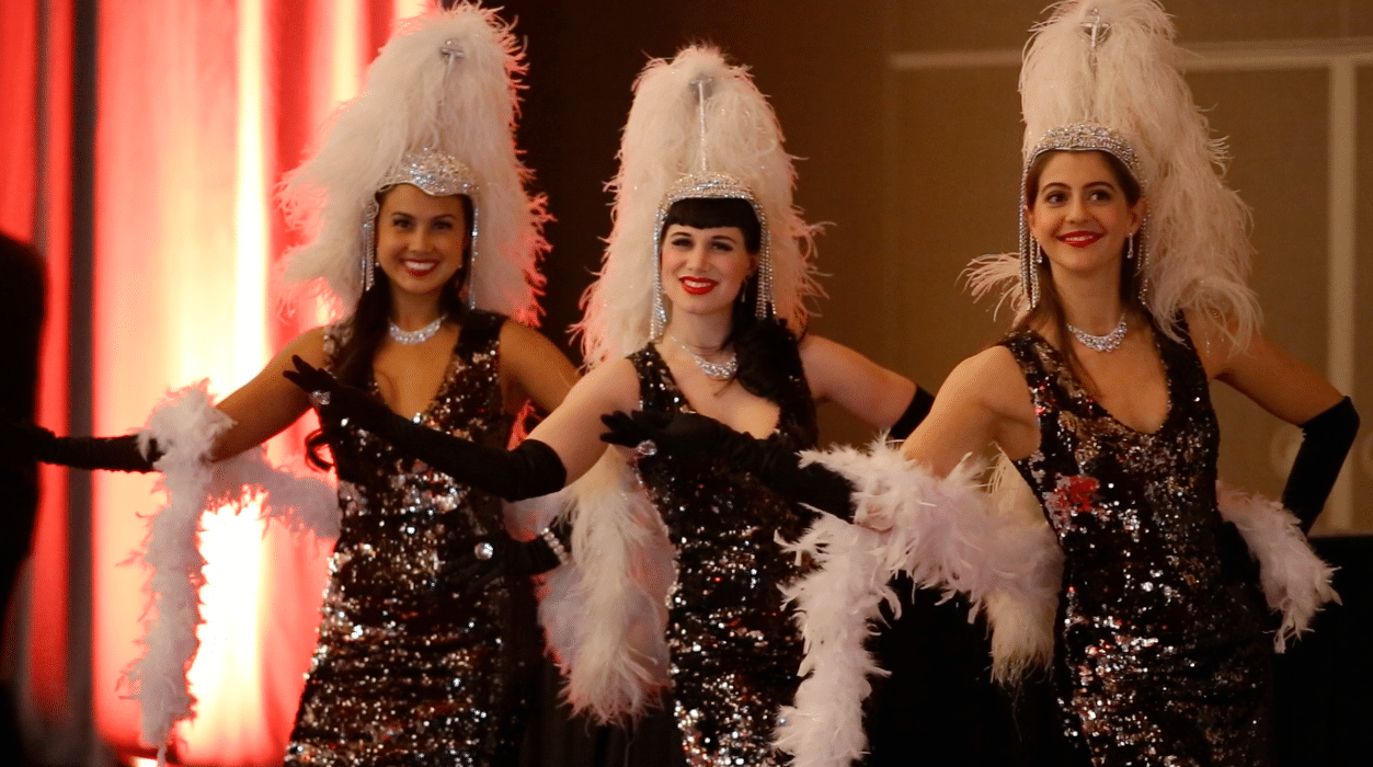 A Vegas-themed performance segment for the Evoque event