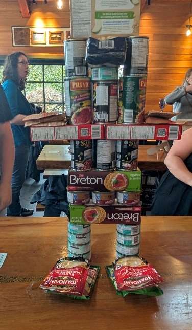 Packed food donations ready for the Food for Families give-back
