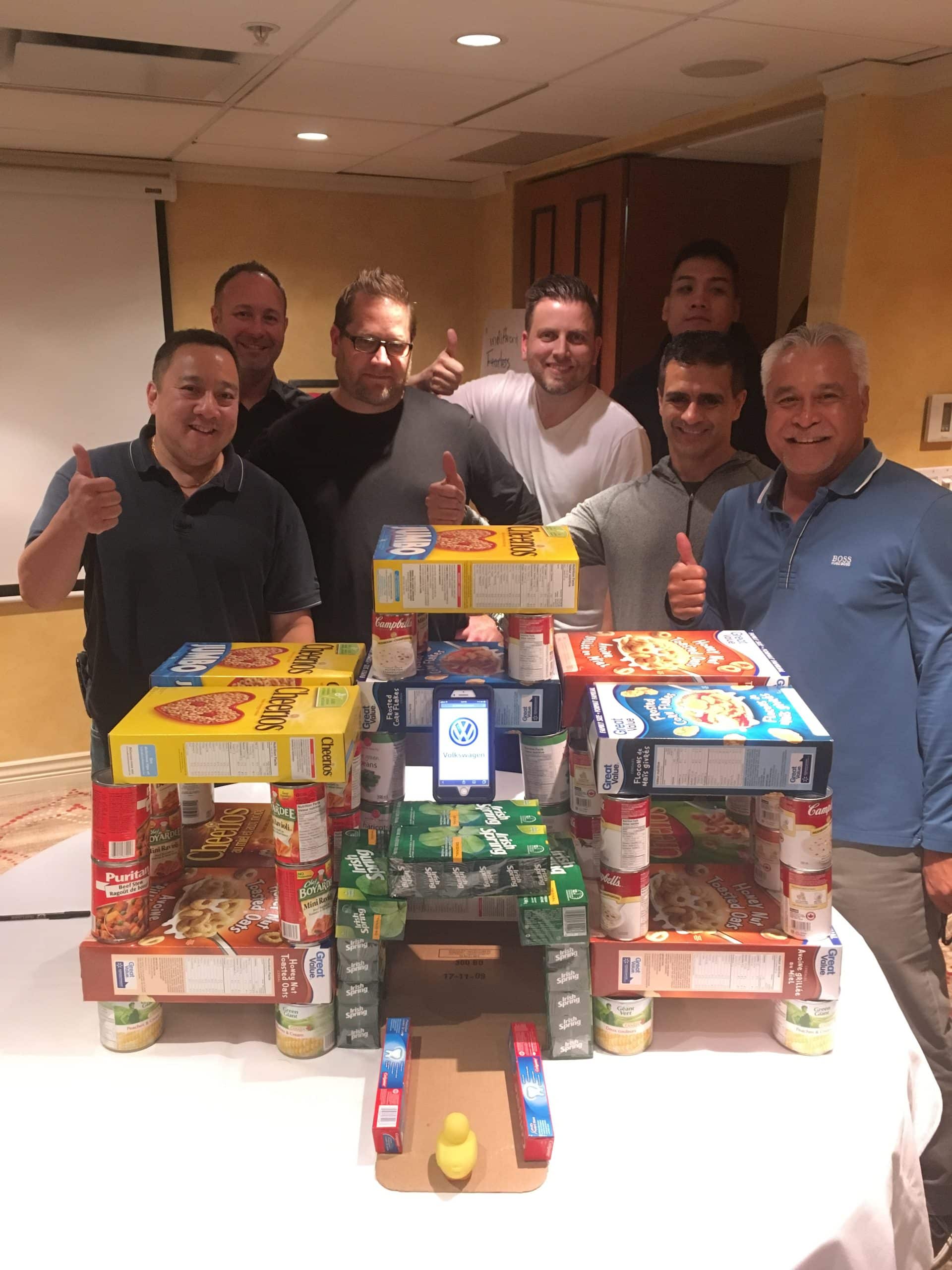 Employees take part in the Food for Families give-back activity