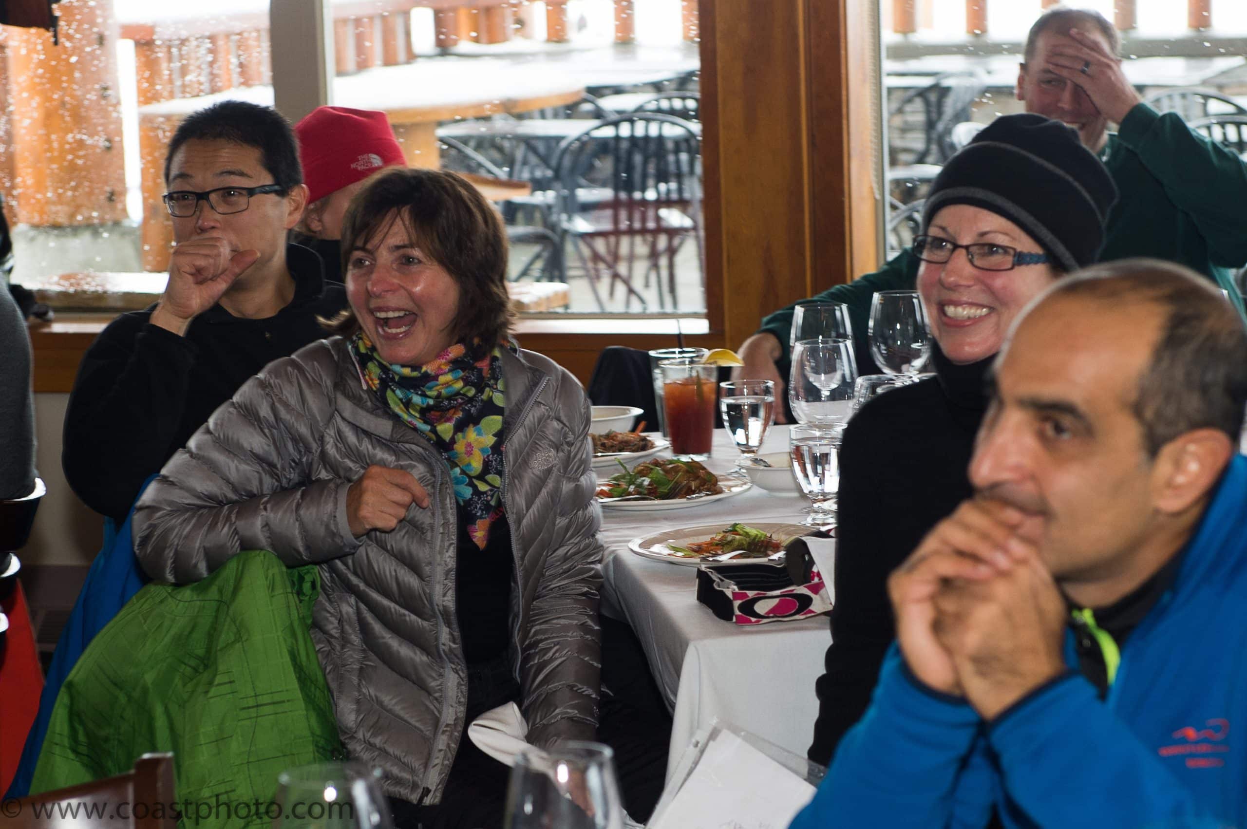 Guests react in shock and laughter as an undercover actor reveals themselves — Engagement Unlimited Undercover Actors immersive events, Vancouver