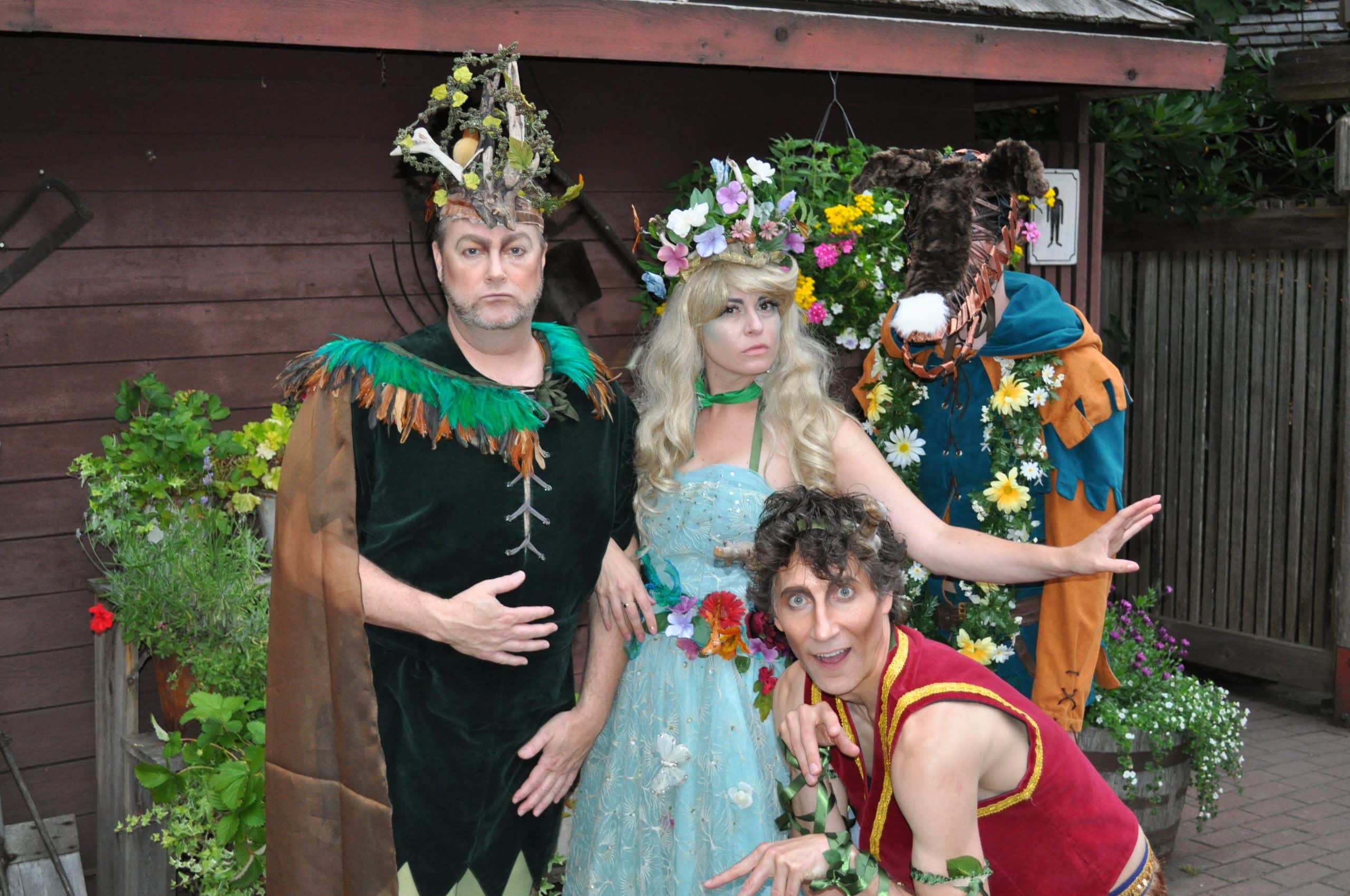 Performers in a Midsummer Night's Dream-themed production number