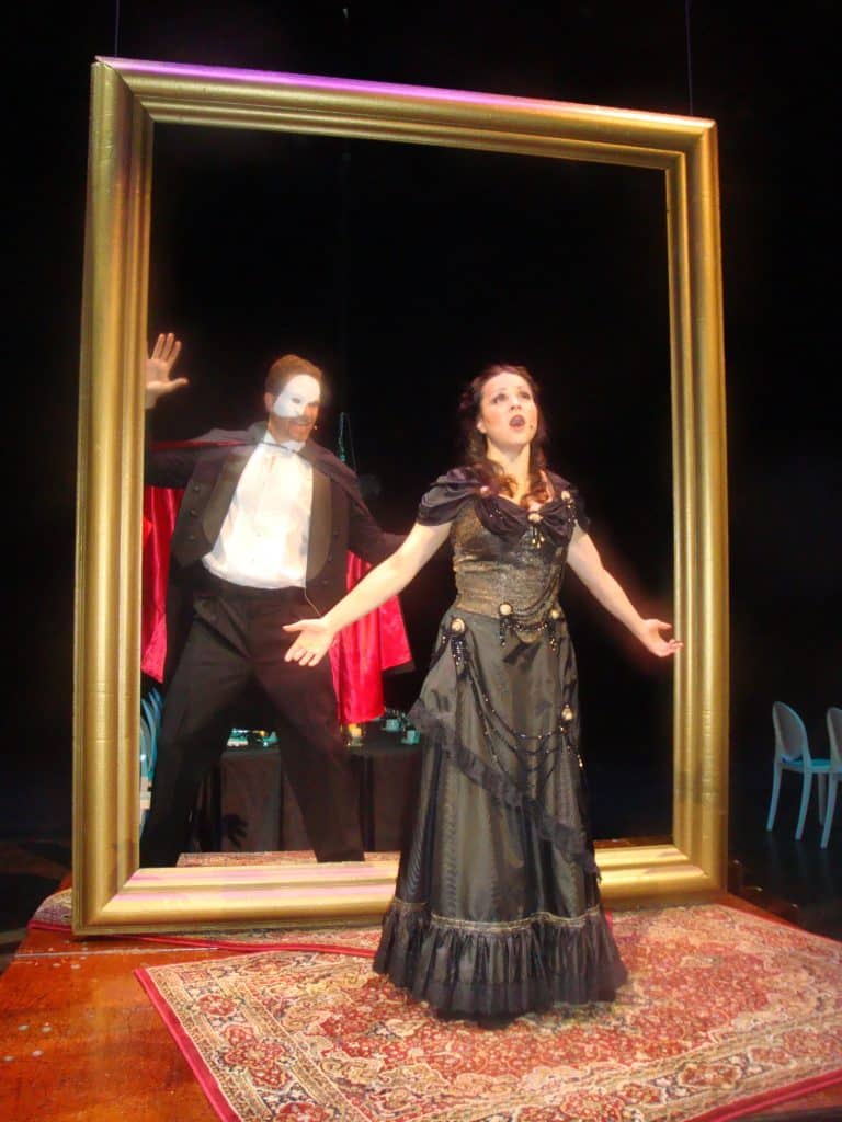 A custom Phantom of the Opera mirror scene, staged live for a corporate client — Engagement Unlimited custom experiences, Vancouver