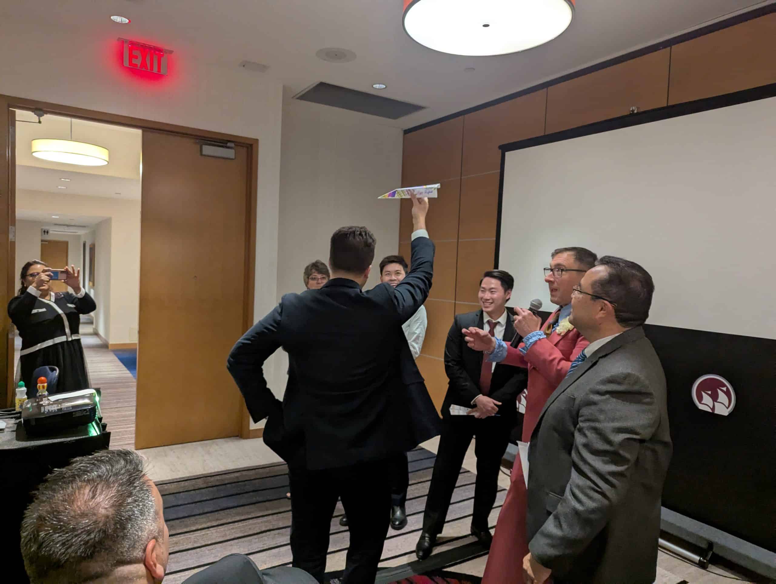 Guests compete during a POP Trivia game show