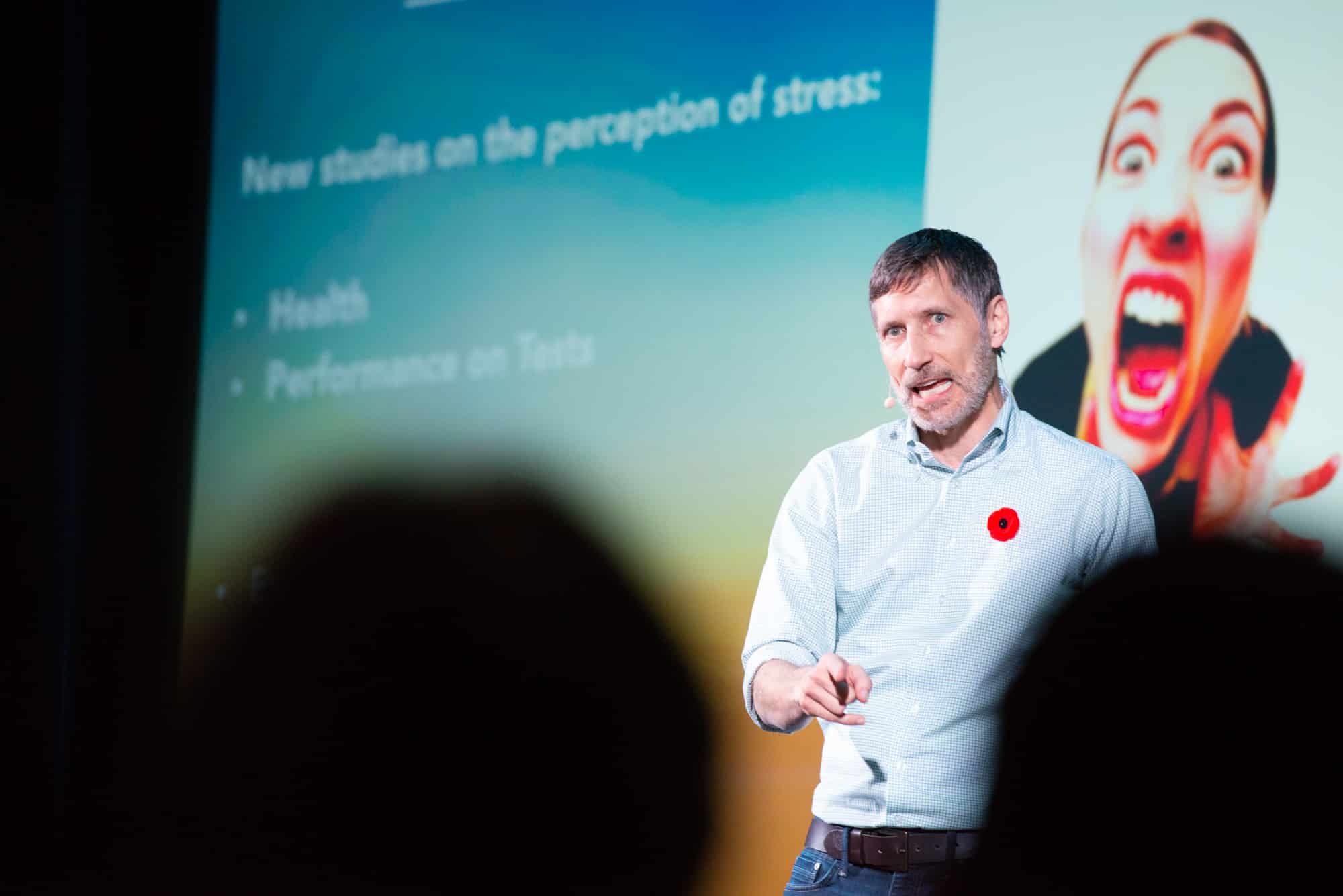 Roger delivers a keynote at a Bosa Properties event