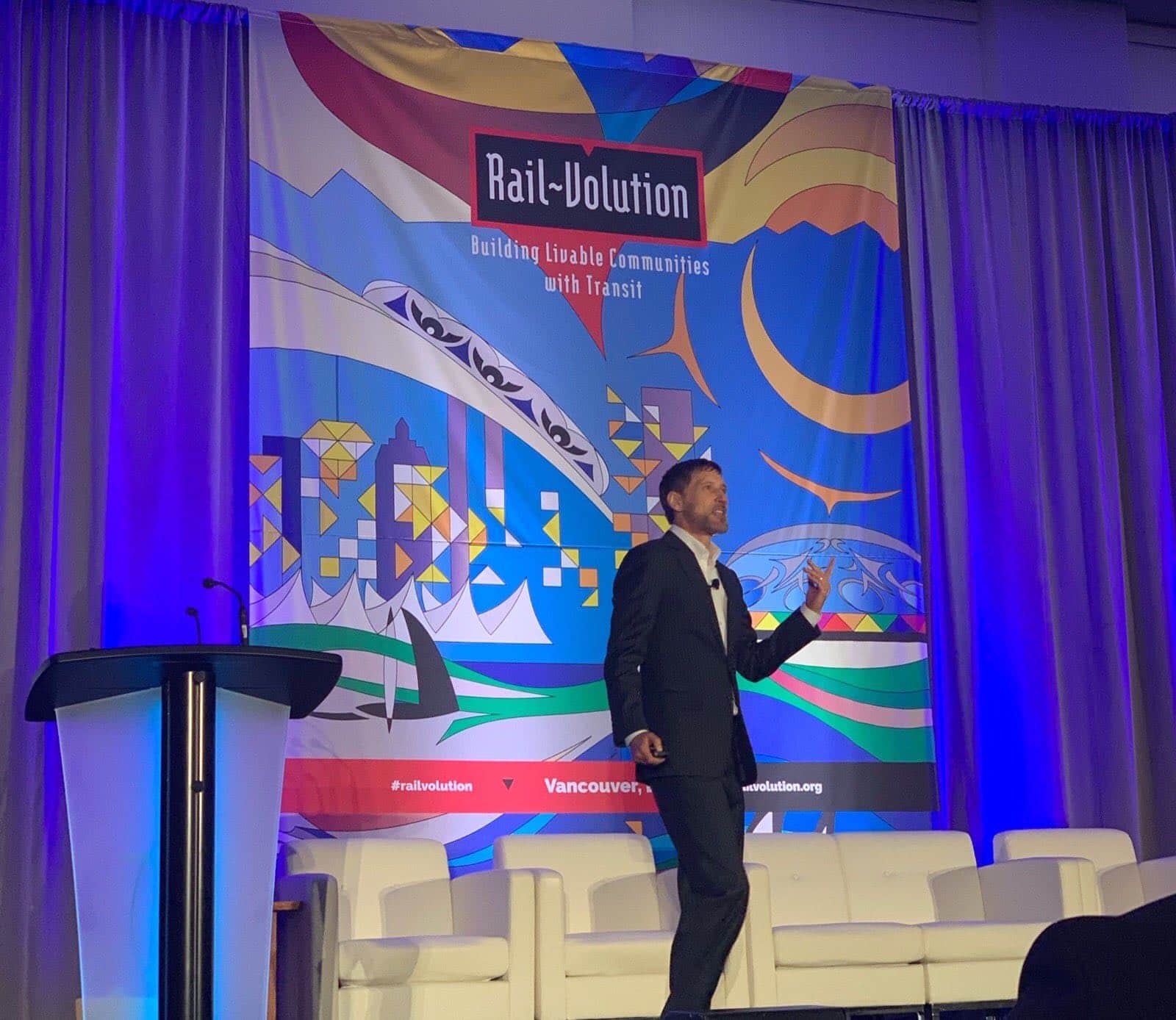 Roger keynotes the Rail–Volution transit conference in Vancouver.