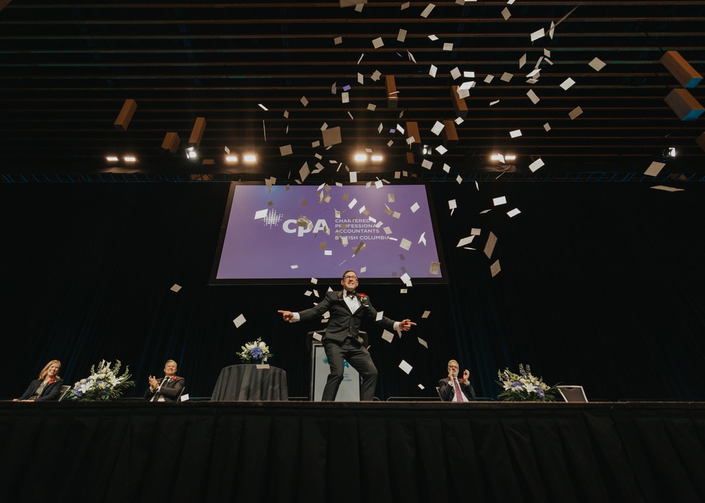 Stefano emcees the 2024 CPABC Convocation