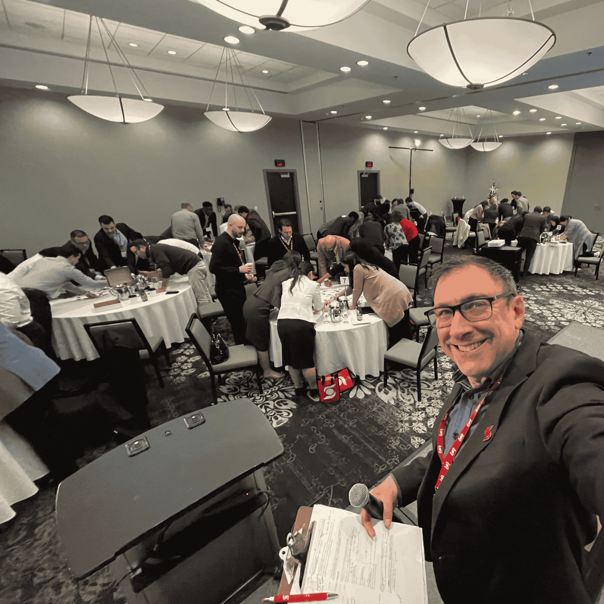Stefano emcees a Scotiabank corporate event