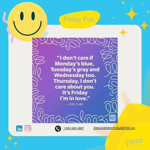 Friday Fun — Friday I'm in Love, The Cure